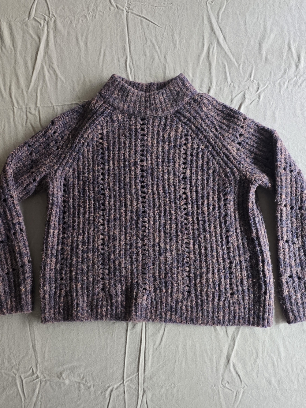 Women's Madewell Pointelle Mockneck Pullover Sweater - Small
